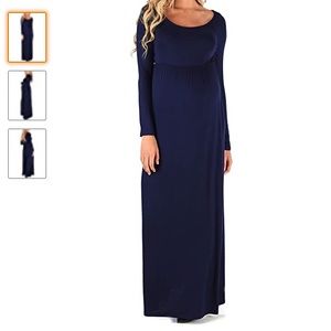 Pinkblush Maternity Long Sleeve Navy Dress